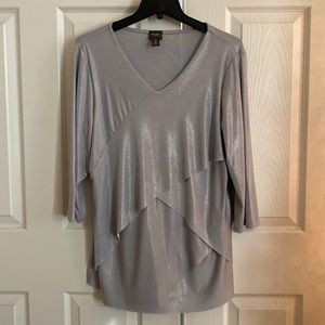 Chicos Silver Top
